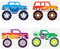 FINGERINSPIRE 4 Stück Monster Truck Schablone Zum Bemalen 21x29.7 cm Wiederverwendbar Angehobene Große Reifen Malschablone PET Große Rad Schablone Totenkopf Muster Schablone Fahrzeug Themen Vorlage