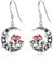 ABIGY Mond Pilz Ohrringe 925 Sterling Silber, magische rote Pilz Ohrhänger Mondphasen Ohrringe Pilz Schmuck Geschenke zum Geburtstag für Damen und Mädchen