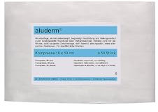 kaiserkraft | aluderm®-Kompresse | steril verpackt | VE 50 Stk | LxB 100 x 100 mm