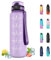 Trinkflasche, Trinkflasche 1.5 Liter, Trinkflasche Sport mit Filter, Trinkflasche für Kohlensäurehaltige Getränke, Leicht zu Reinigen, Trinkflasche Auslaufsicher, für Fitness, Camping, Wandern, Yoga