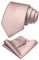 JEMYGINS Cravates de mariage et mouchoir de poche pour homme - Couleur unie - Différentes couleurs, Or rose clair/abricot clair, M