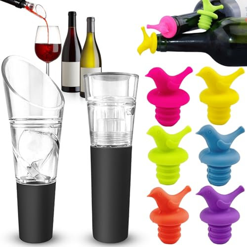 JNWYH 6 Stück Bierflaschenverschluss, Silikon, Grassgrün, Gelb, Rot, Rosarot, Himmelblau, Lila, Rund, Flaschenverschluss