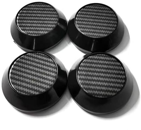 DDHHBH 4 Stück Nabendeckel Set für Nissan Micra K14 K13 K12 K10 K11,ABS+Aluminium Radnabenkappen Felgendeckel Nabenkappen Wheel Caps Anti Rost Auto Tuning Zubehör,Black-A:Size5-68/62mm
