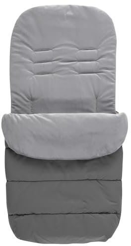 Lorelli Baby Fußsack für Kinderwagen, Winterfußsack 95x48 cm, Thermo Stroller Bag, Winter Universal Footmuff, Babyfußsack für Buggy, Grau