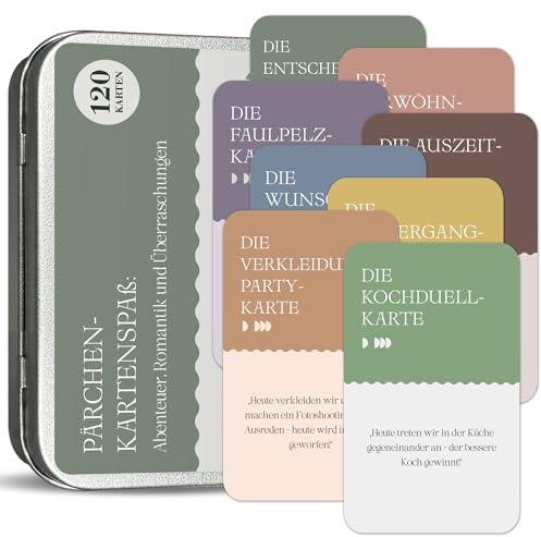 BIROYAL Erzählt Euch Mehr - Das Beste Kartenspiele Fragen für Paare - Geschenk für Sie und Ihn - Spiel Fragen für Paare edles Geschenk zum Valentinstag, Jahrestag, Geburtstag