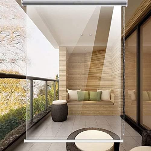 Waterproof Clear Roll Up Blinds Outdoor Pergola Side Panels 130x280cm Easy to Install