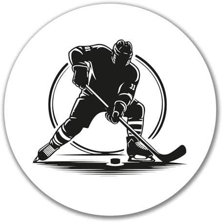 Huuraa Aufkleber Eishockey Hockey Geschenk | Dekoaufkleber 10cm rund Sticker Geschenkidee Dekoausticker