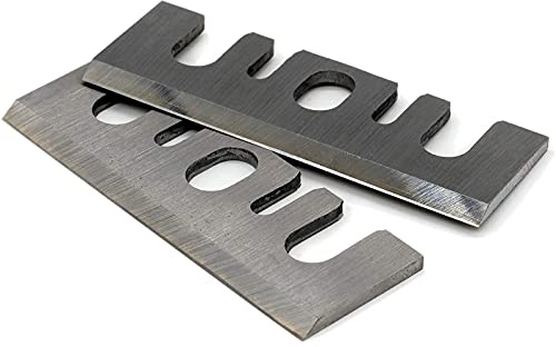 DEWIN Handhobelmesser，HSS 82mm Hobelmesser 3-1/4'' HSS Nachschärfbare Handhobelmesserklingen für Hitachi P20ST P20SF P20SB P20A FP20SA 2 Stück 82x29x3mm (Silber)