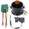 SPYMINNPOO Ventilador de 70 Mm de Empuje de 1900 G, Motor de Alta Eficiencia sin Escobillas 12 Cuchillas EDF Durabilidad Ligera para Enfriamiento por Computadora
