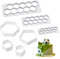 GIDWRIY 7 Pièces Emporte Piece Hexagone Foot,Emporte-Pièces Plastique,Moule Gateau Ballon de Foot,Emporte Piece Patisserie Tartelette,Emporte Pièce Biscuits,Emporte-Pièce Géométriques pour Décoration