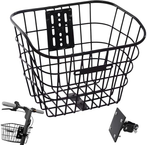 Fahrradkorb, Haustier-Lenkerträger, 34 x 27 x 26 cm, Dreirad-Frontaufbewahrung, stilvolles abnehmbares Design, leichte einfache Montage, praktische Transportlösung für Lebensmittelfahrten