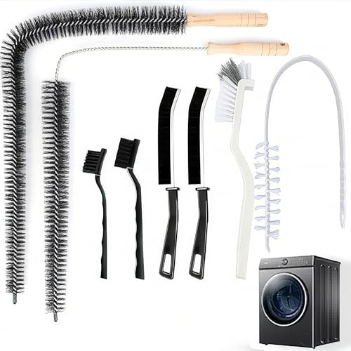 Ecolimpia Washing Machine Cleaner Brush, Dryer Cleaning Brush, Crevice Cleaning Brush for Bathroom, Shower, Kitchen, Cup, Tile, Bathtub, Sink, Pack of 8 - Ideal Household Cleaning Tools Set