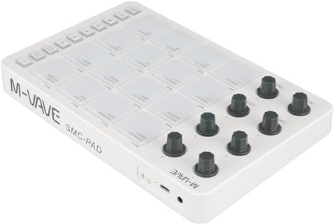MENDUNER MIDI-Drum-Pad-Controller mit 16 Anschlagdynamischen RGB-Pads, 8 Zuweisbaren Reglern, Wiederaufladbarem für Live, FL Studio, Logic Pro X, Mac