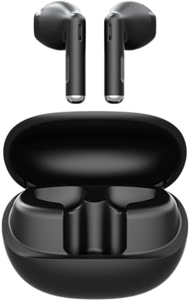ECHO Earbuds Colors Écouteurs sans Fil, Oreillette Bluetooth 5.4 - Noir | Ultra Légers & Confortables, Son & Micro Clair, Boitier de Charge USB-C, 5h d’Autonomie en Lecture, Ergonomie Universelle