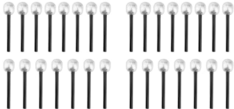 Jnchdghwa 30 Pack Toy Microphone Stage Mic Silver Glitter Microphone for Cosplay Stage Play Rock Star Prop Karaoke Theme Party