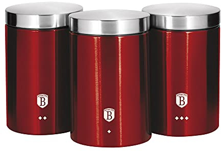 Berlinger Haus Drei Stück Kanister Set Metallic Red
