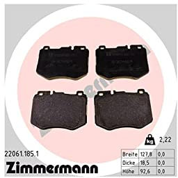 ZIMMERMANN Bremsbeläge Satz Bremsklötze Bremssteine Set Vorne Foto entspricht Lieferumfang 22061.185.1