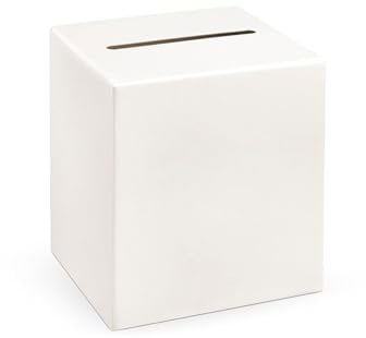 Glückwunschkartenbox Geldbox Kartenbox Geschenkkartenbox Creme 24x24x24cm- Creme Weiß
