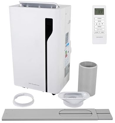 JSH Portable Air Conditioning Unit | 12000 BTU 26m2 | 3-in-1 Air Conditioner, Dehumidifier & Fan | Large Capacity Room Cooling | Quite for Home Office Bedroom | Remote Control with 24hr Timer