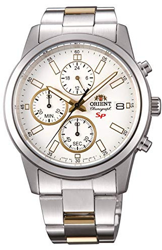 Orient Herren. Analog Quarz Uhr mit Edelstahl Armband FKU00001W0