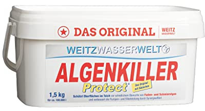 ALGENKILLER Protect® - Wasserpflege für Garten- und Schwimmteiche (1,5 kg - für max. 100.000 Liter)