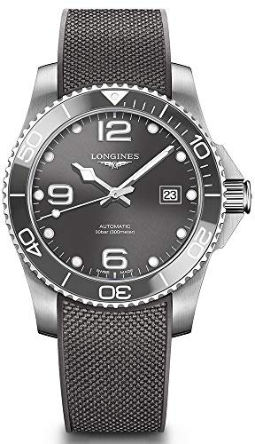 Longines Hydroconquest Herren-Armbanduhr L3.781.4.76.9, automatisch, graues Zifferblatt