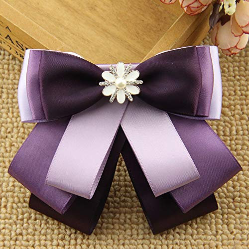 Tenue De Travail Broche Noeud Papillon Ruban Préposé De Vol De Banque Et La Broche Broche Noeud Papillon Femelle Costume Violet Accessoires Chemises À Col