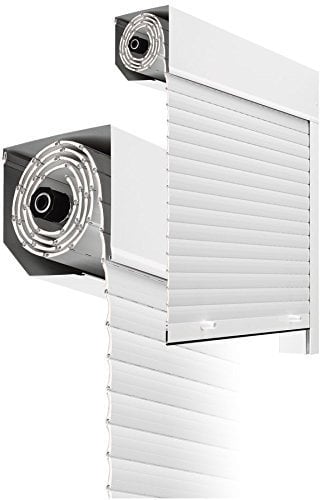 KIT VOLET ROULANT ALU45º L 120cm X H 225cm MOTORISÉ avec TÉLÉCOMMANDE (BLANC)