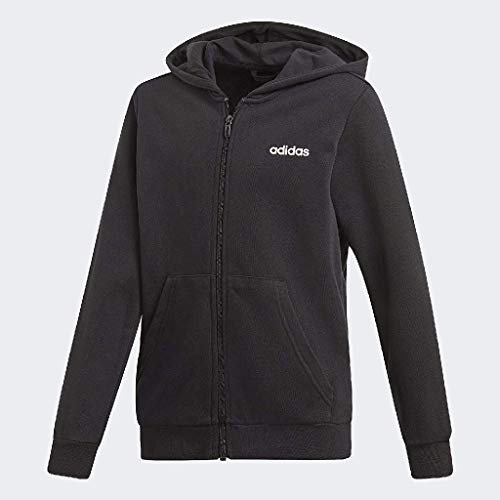 adidas Yb E Lin Fz Hd Sweatshirt Kinder XS Mehrfarbig (Escarl/Blanco)