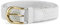 Streeze ceinture élastique pour femmes. 5 tailles. Extensible et tressée. 25 mm de largeur avec boucle en or (Blanc, M)