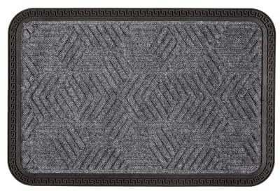 Fußmatte Außen & Innen - 50x80 cm - Grau Muster - Sauberlauf Türmatte rutschfest - Schmutzfangmatte sehr strapazierfähig - Fussmatte aussen Stufen