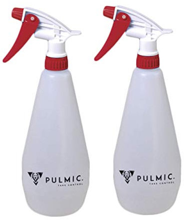 PULMIC Take Control Pulverizador Agua Raptor 1 Pack 2, Set de 2 Pulverizador Manual, Pulverizador Plantas, Uso Desinfectante, Filtro, 3 Modos, Rellenable, Uso Doméstico y Jardinería, 1L