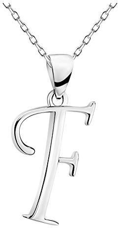 SOFIA MILANI - Damen Halskette 925 Silber - F Buchstaben Anhänger - 50358