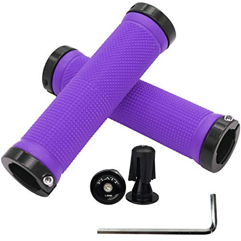 PLATT rutschfest Weich Gummi Lenkergriffe für Mountainbike/BMX mit Aluminium-Lenkerendstopfen und Inbusschlüssel