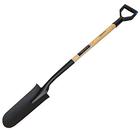 Saferide Gärtnerspaten aus Qualitätsstahl und Buchenholz Schaufel für Harte/weiche steinige/steinarme Böden Pflanzspaten für Garten Outdoor Spaten Multifunktional Drainierspaten