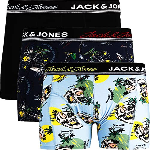 JACK & JONES Trunks 3er Pack Boxershorts Boxer Short Unterhose Mehrpack (L, 2)