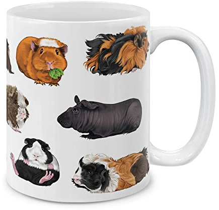 MUGBREW Kaffeetasse mit Meerschweinchen-Muster, Keramik, 325 ml