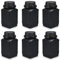 Lxoraziy 6 Pieces 500ml Wide-neck Bottles with Screw Caps, Chemicals Bottle, Laboratory Bottle with Lid Can Be Used As A Storage Container, for Lab Kitchen or Domestic Use(Black)