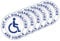 Wisdompro 6 Pcs Not All Disabilities are Visible Car Sticker, Disabled Car Stickers Inside Window, Disabled Badge Sticker Vinyl for Car, Round 115mm - Blue on Clear