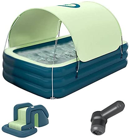 Juguetes Inflables para Piscinas Centro Juegos al Aire Libre para Niñps Pequeños Perros Piscina Hinchable para Niños 2 a 6 Años,Green-2.6M