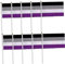 10 Pack Asexuelle Stolz Regenbogenflaggen Asexuelle Kleine Mini Hand Held Stick Flagge Schwule LGBT Festival Party Paraden Dekorationen