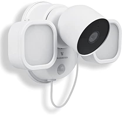 Wasserstein 3-in-1 Floodlight, Charger, and Mount for Google Nest Cam Outdoor or Indoor, Battery - Made for Google Nest (Camera NOT Included)