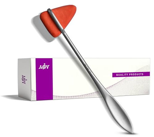 MJW Taylor Reflexhammer für oberflächliche Reaktionen – Medizinischer Percussion-Neurohammer aus Edelstahl für neurologische Untersuchungen, idealer Sehnenhammer für Studenten und Krankenschwestern