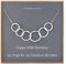 60th Birthday Gifts for Women Six Interlocking Infinity Circles Hammered Sterling Silver Necklace for Women Birthday Gifts for Mum & Grandma