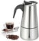 Cafetiere 2 tazze in acciaio inox piano cottura a induzione italiano caffettiera 100 ml moka pot per caffè espresso moka cappuccini, Lattes