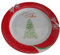 Omniacasa Piatto Dessert Panettone in Porcellana a Tema Natalizio, Bianco/Multicolore, 30 cm