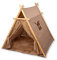 Tipi Zelt für Kinder | Spielzelte für Kleinkind | Tepee Zelte und Spiel Matte | Faltbares Segeltuch Traumzelt | Spielzelt für drinnen & draußen | Spielzelt für Kleinkind (Braunes Zelt + Matte)