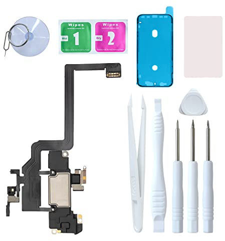 LOZOP Ersatz-Ohrmuschel für iPhone 11, Lautsprecher und Ohrhörer, Lichtsensor, Flexkabel mit Reparaturwerkzeugen, kompatibel mit iPhone 11 6,1 Zoll