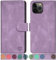 SUANPOT Cover per iPhone 11 Pro 5,8 polliciBlocco RFID Portafoglio Slot CarteSupporto Cellulare Magnetica custodia Pelle Sintetica Cover per apple 11 Pro Viola Lilla