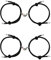 LuLiyLdJ 2er-Set Magnetische Paar-Armbänder, Ziehen sich gegenseitig an, Geflochtene passende Armbänder, Freundschaftsarmbänder, Geschenke für Frauen und Männer